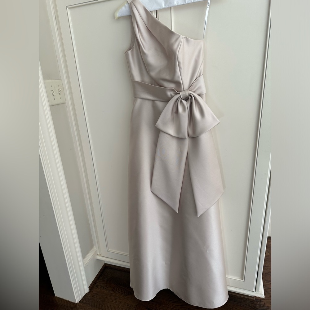 Alfred Sung Satin Twill One Shoulder Dress